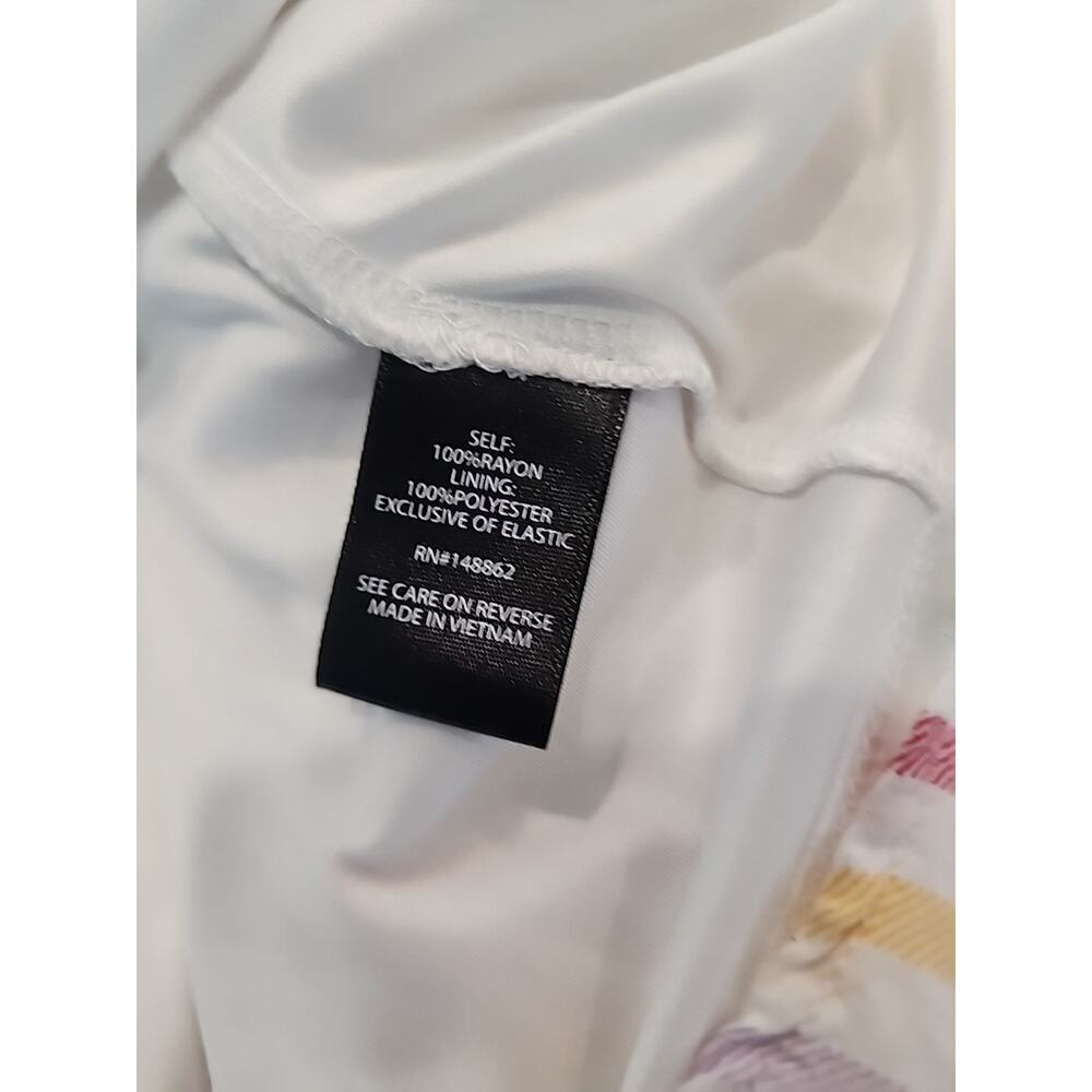 TORRID Challis Smocked Tiered Dress White Multicolor Striped Boho MIDI Size 4X - Picture 9 of 9